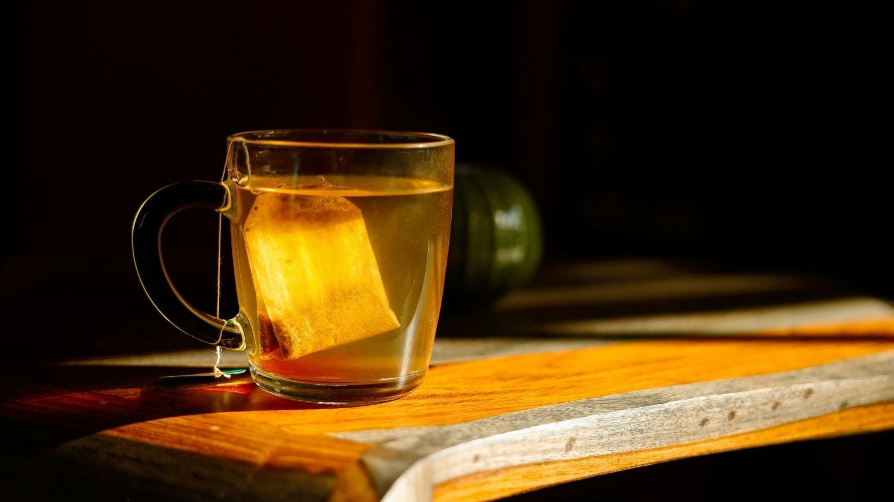 Teabag being steeped