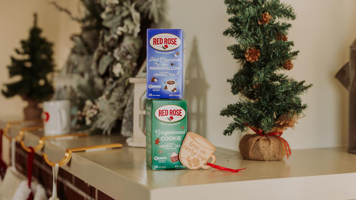christmas drinks, red rose tea flavors