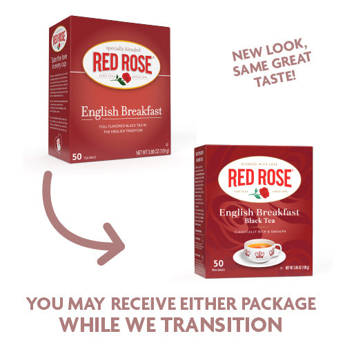 Red Rose English Breakfast Tea New Look Same Great Taste