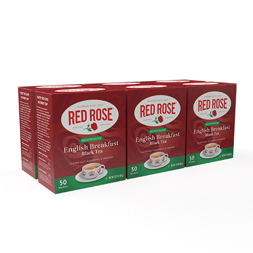 Red Rose Decaf English Breakfast Tea Pack of 6