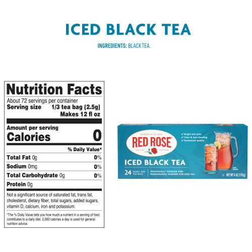 Red Rose Iced Tea Ingredients and Nutrition Facts