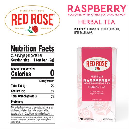 Red Rose Raspberry Herbal Tea