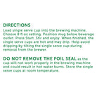 Red Rose Decaf Black Tea Single Serve Cups Directions to Use