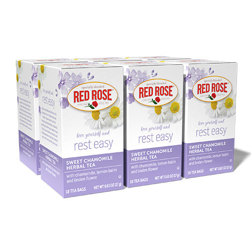 Red Rose Sweet Chamomile Herbal Tea  pack of 6