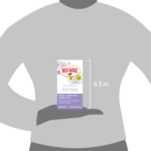 Red Rose Sweet Chamomile Herbal Tea size