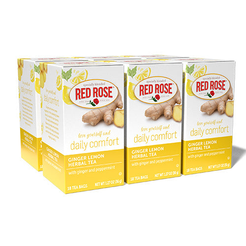 Red Rose Ginger Lemon Herbal Tea