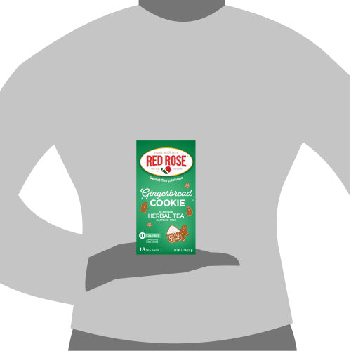 Red Rose Gingerbread Cookie Tea Size