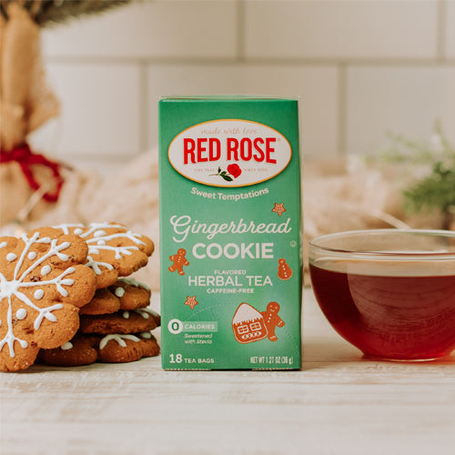 Red Rose Gingerbread Cookie Tea