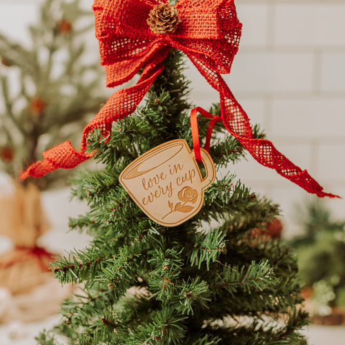Red Rose Christmas Ornament