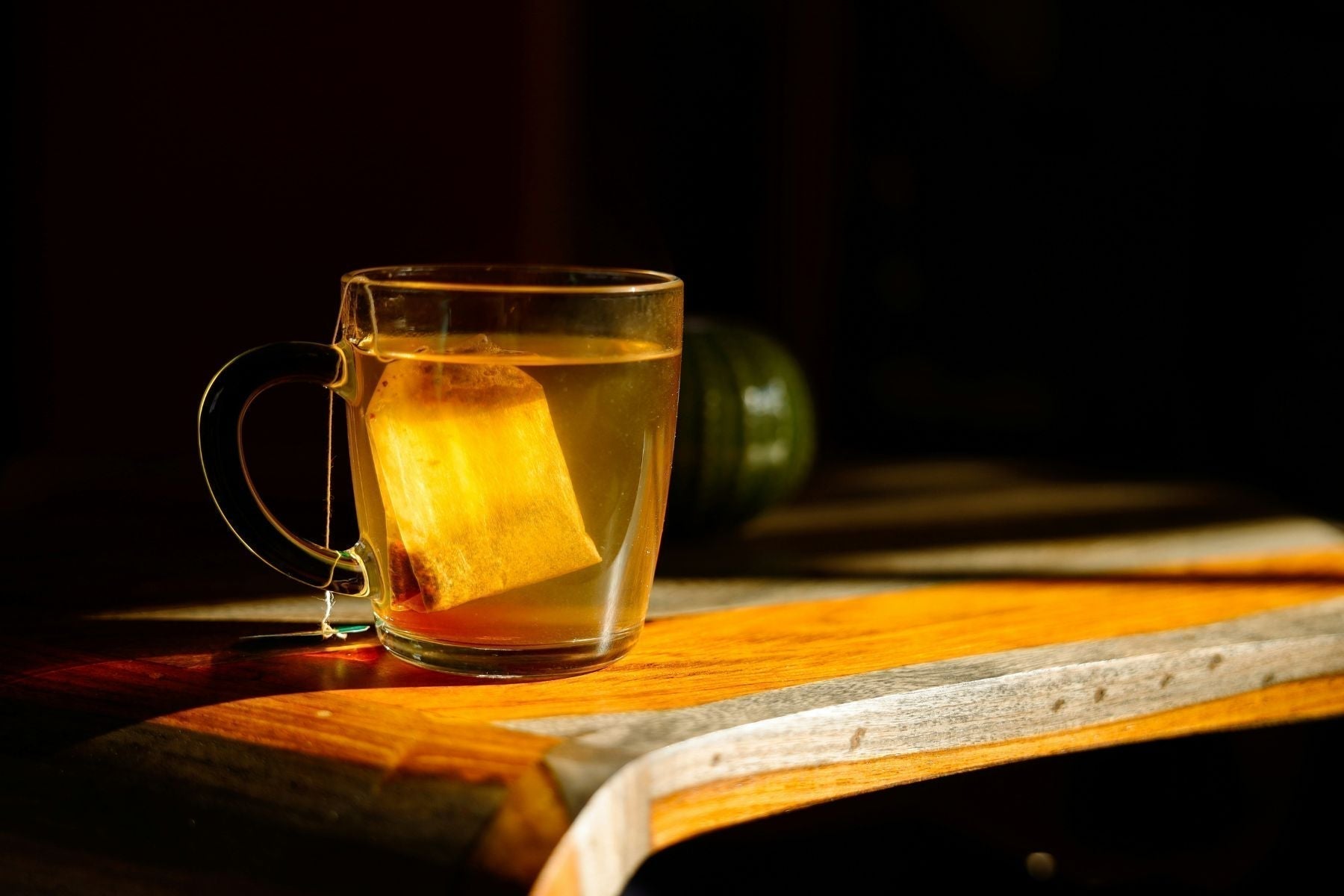 Teabag being steeped