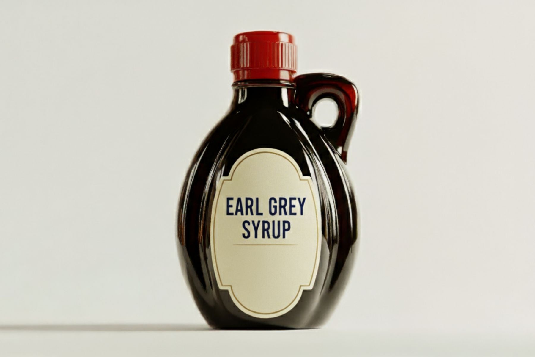 Earl Grey Syrup Placed in a white background 