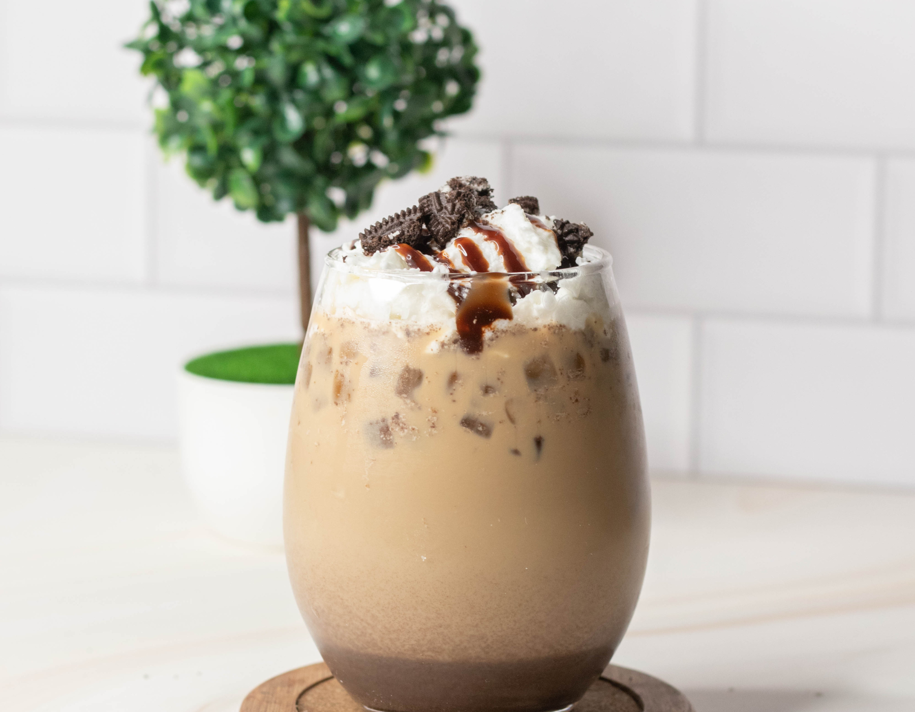 Chocolate Mint Frappe in a glass