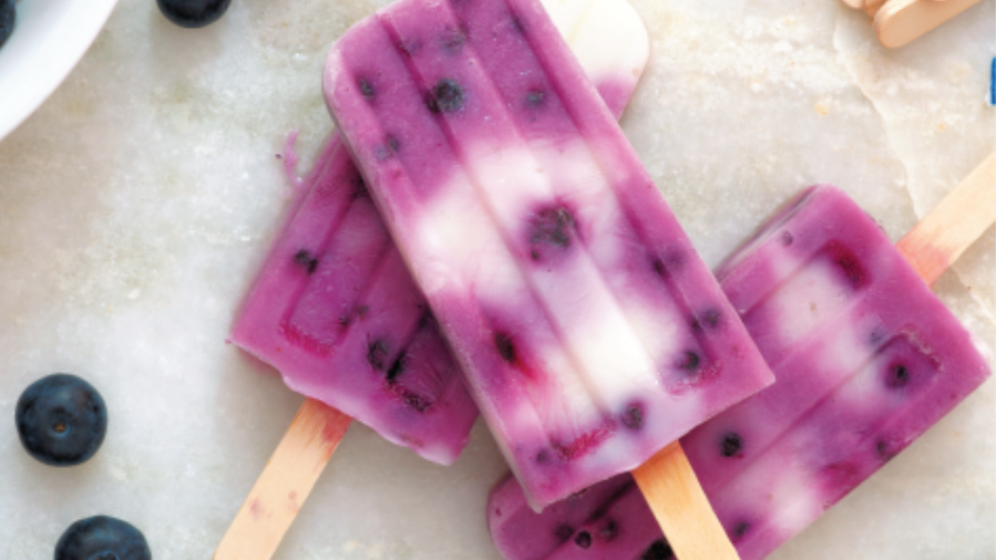 Blueberry Muffin Popsicles