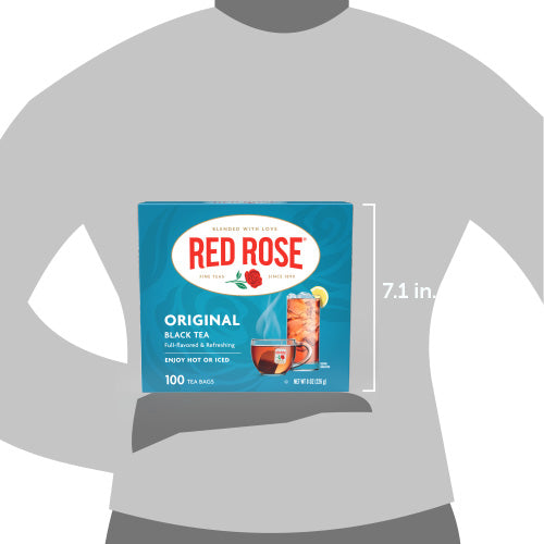 Red Rose Original Black Tea - 100ct Black Tea Bags – 6 pack Non-Envelope