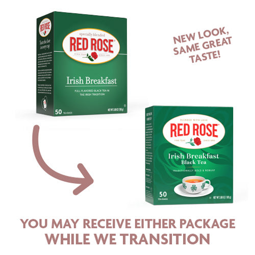 Red Rose Irish Breakfast Tea New Look Same Great Taste