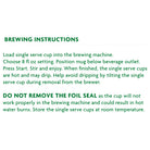 Text-based brewing instructions on a white background