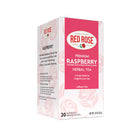 Box of Red Rose Raspberry Herbal Tea on a white background