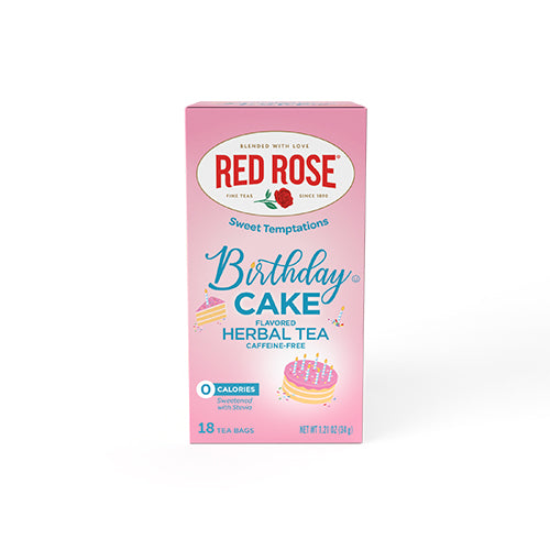 Red Rose Birthday Cake Tea - 18ct