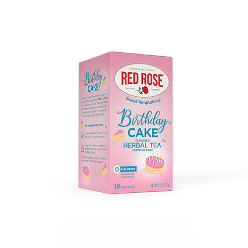 Red Rose Birthday Cake Tea - 18ct