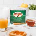 Red Rose Irish Breakfast Tea at breakfast table