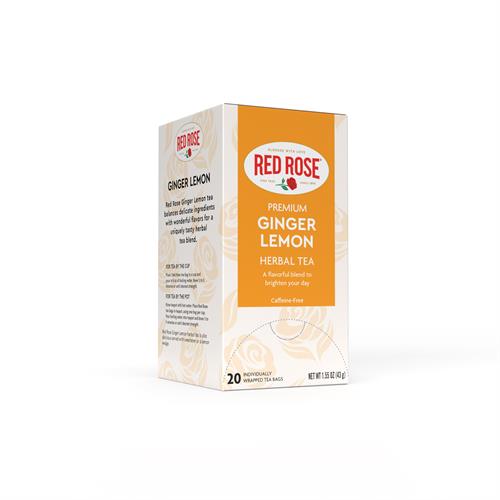 Red Rose Ginger Lemon Herbal Tea
