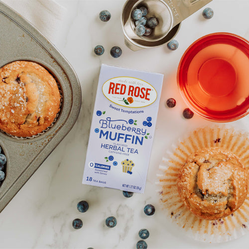 Red Rose Blueberry Muffin Herbal Tea