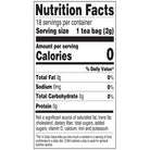 Red Rose Turmeric Orange Tea Nutrition Facts