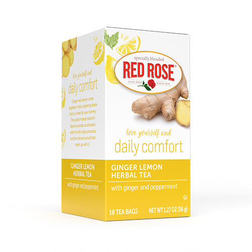 Red Rose Ginger Lemon Herbal Tea