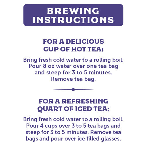 Red Rose "Let It Go" Honey Lavender Herbal Tea Directions to Use