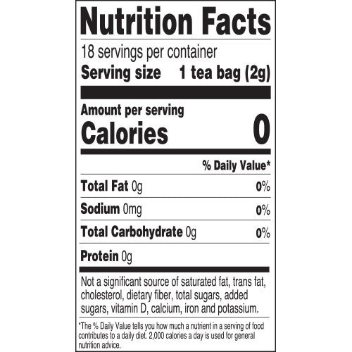 Red Rose Sweet Temptations Sugar Free Pumpkin Pie Tea Nutrition Facts